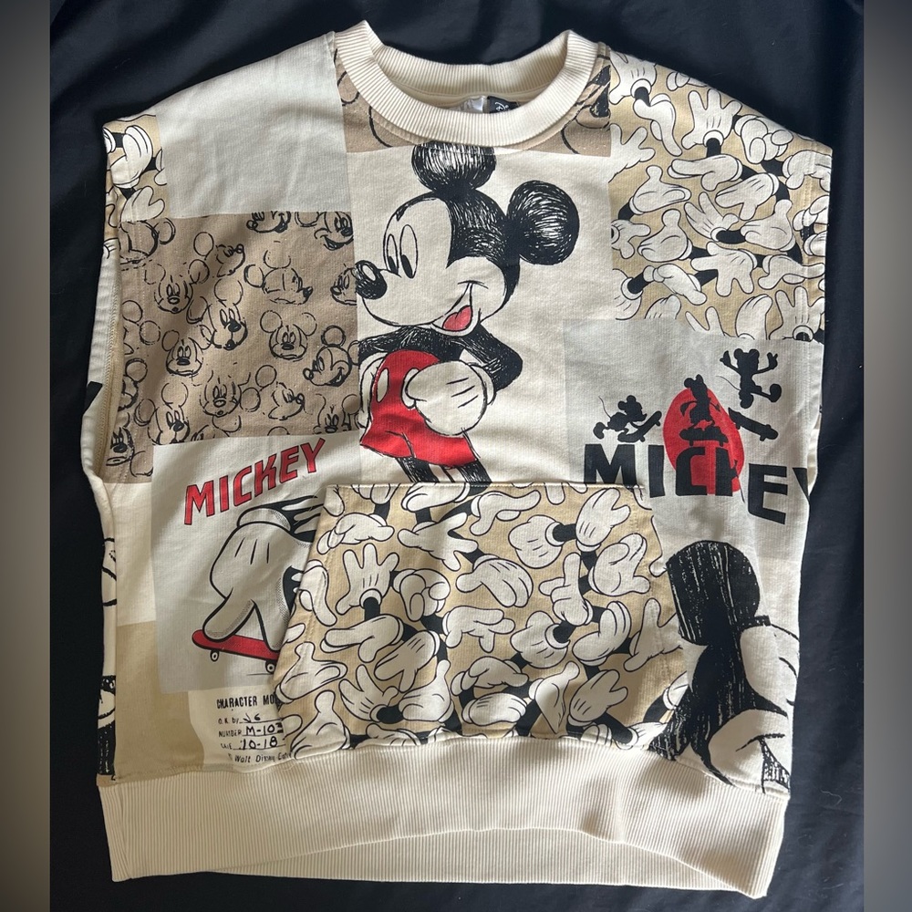 Zara Disney Mickey Pullover NWT 140 Sz 9/10 Runs Big! 11 / 12 Mouse Boy …